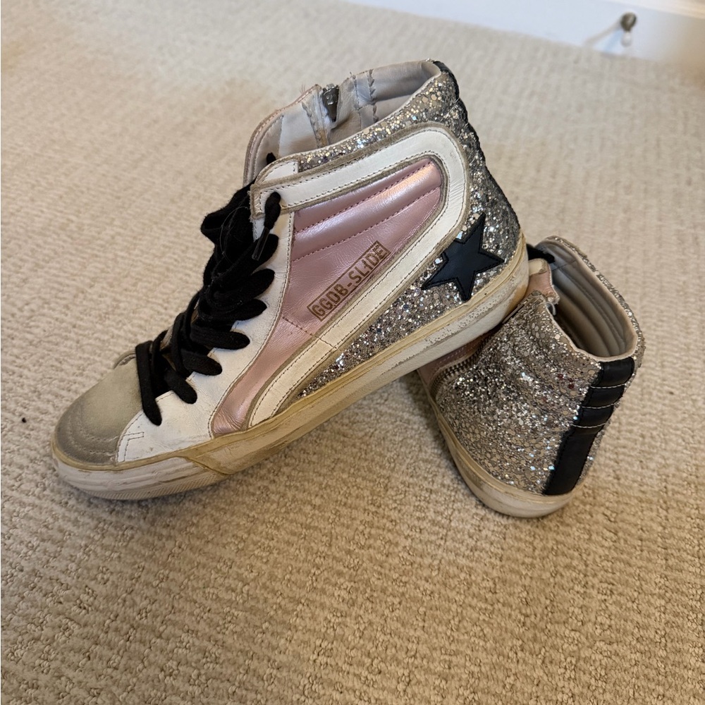 Golden Goose Women’s Sneakers - Pink and Silver Glitter